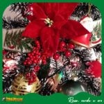 Natale-albero con fiore